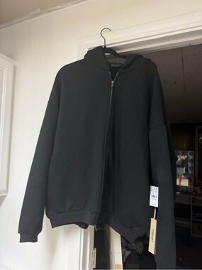 Fear of God Black Zip-Up Hoodie Sweater